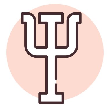 Zihinsel fizyoloji, illüstrasyon veya simge, beyaz arkaplan üzerindeki vektör.