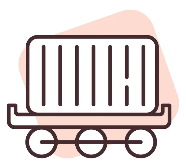白色背景上的传送火车 插图或图标 — 图库矢量图片