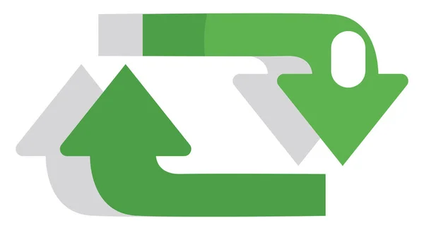 生態系のリサイクル イラストやアイコン 白い背景のベクトル — ストックベクタ