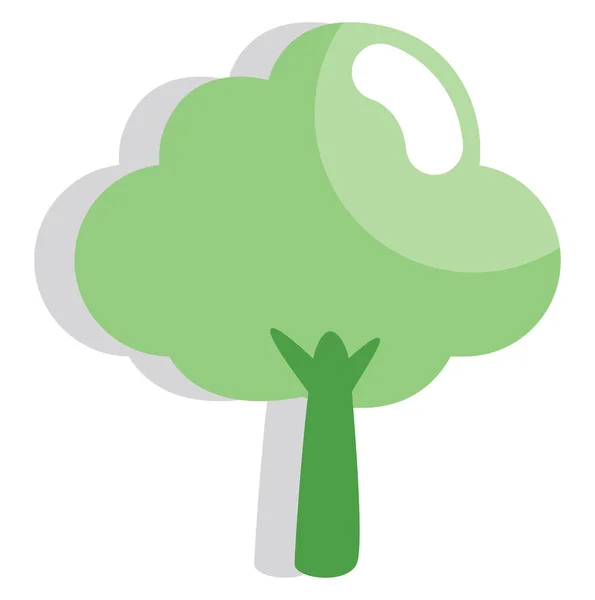 Ökologie Baum Illustration Oder Symbol Vektor Auf Weißem Hintergrund — Stockvektor