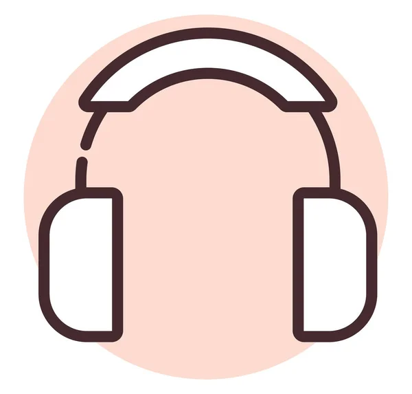 Ηλεκτρονικά Ακουστικά Εικονογράφηση Εικονίδιο Διάνυσμα Λευκό Φόντο — Διανυσματικό Αρχείο