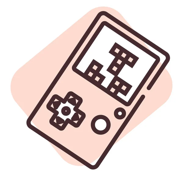 Eletrônica Tetris Ilustração Ícone Vetor Sobre Fundo Branco — Vetor de Stock