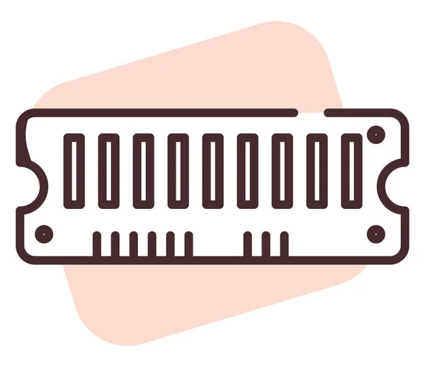 Elektronik Computerteil Illustration Oder Symbol Vektor Auf Weißem Hintergrund — Stockvektor