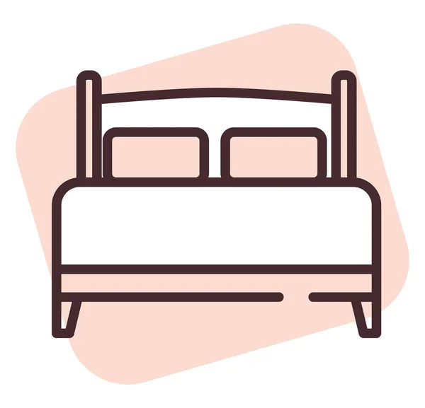 家具双层床 插图或图标 白色背景上的矢量 — 图库矢量图片