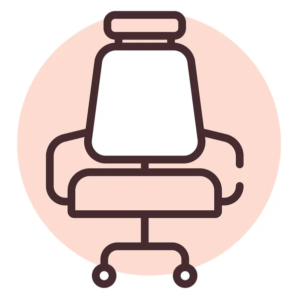 白色背景上的家具椅子 插图或图标 — 图库矢量图片