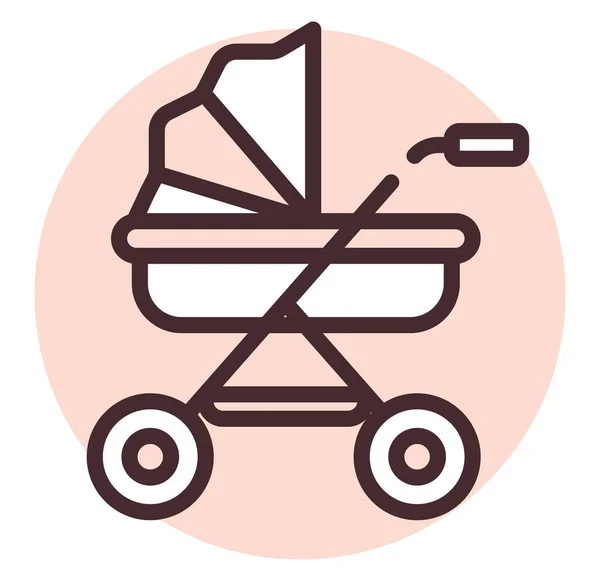 家具婴儿椅 插图或图标 白色背景上的矢量 — 图库矢量图片