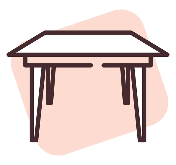 Möbler Köksbord Illustration Eller Ikon Vektor Vit Bakgrund — Stock vektor