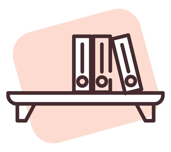Libreria Mobili Illustrazione Icona Vettore Sfondo Bianco — Vettoriale Stock