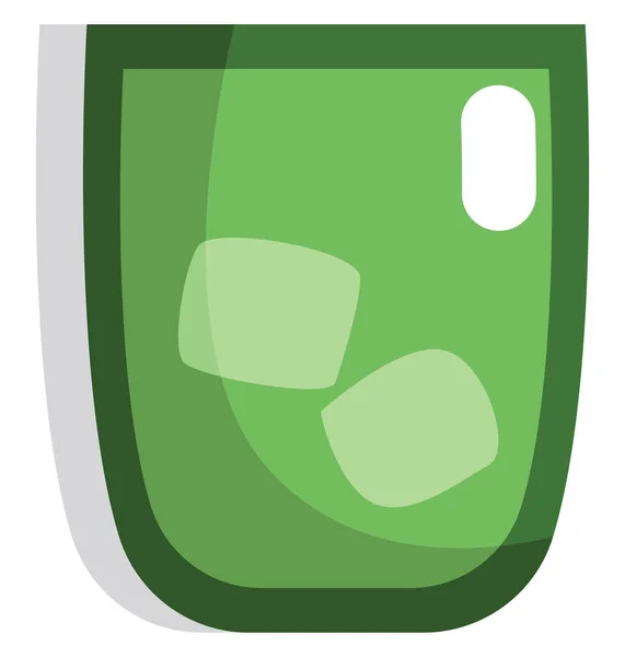 Зелений Чайний Лід Ілюстрація Або Значок Вектор Білому Тлі — стоковий вектор
