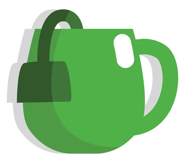 Зелений Чай Ілюстрація Або Значок Вектор Білому Тлі — стоковий вектор