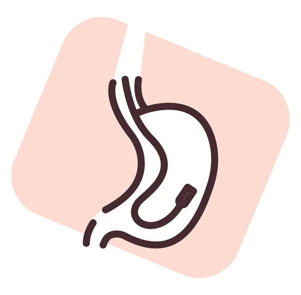 Salute Gastrologia Illustrazione Icona Vettore Sfondo Bianco — Vettoriale Stock
