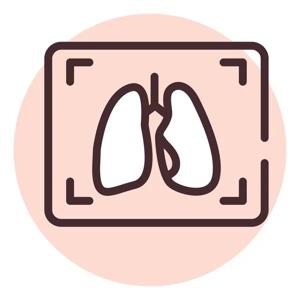 Zdrowe Płuca Ilustracja Lub Ikona Wektor Białym Tle — Wektor stockowy