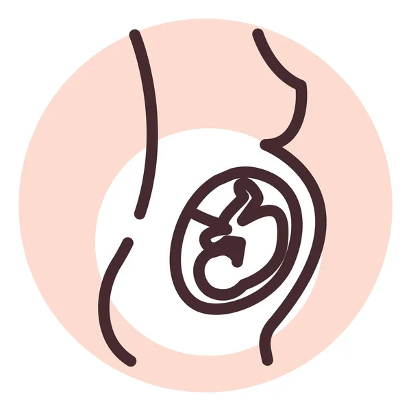Embarazo Salud Ilustración Icono Vector Sobre Fondo Blanco — Vector de stock