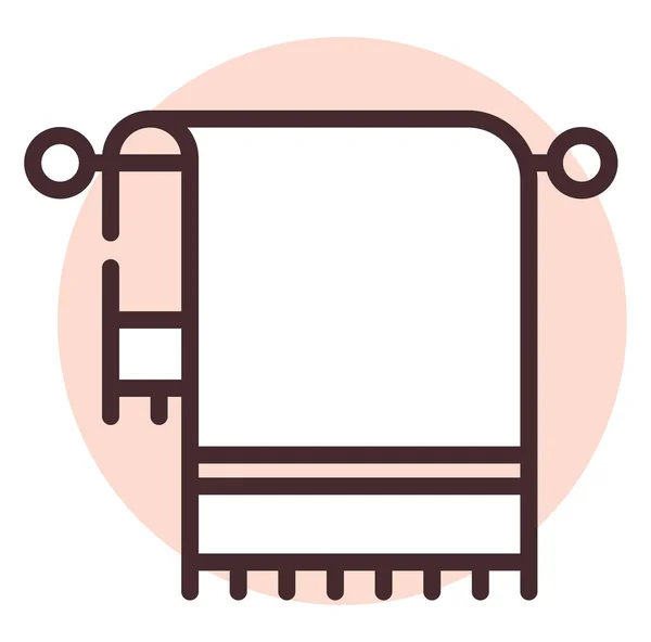 Handtuchhalter Für Heimtextilien Illustration Oder Symbol Vektor Auf Weißem Hintergrund — Stockvektor
