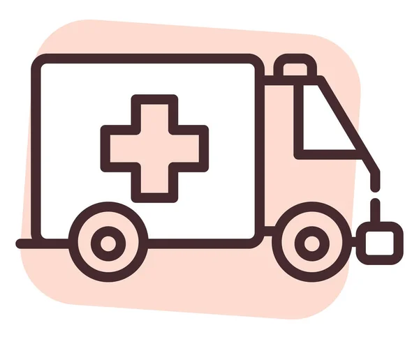 Ospedale Ambulanza Illustrazione Icona Vettore Sfondo Bianco — Vettoriale Stock
