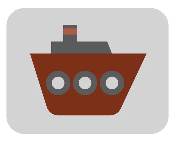Ipari Hajó Illusztráció Vagy Ikon Vektor Fehér Alapon — Stock Vector