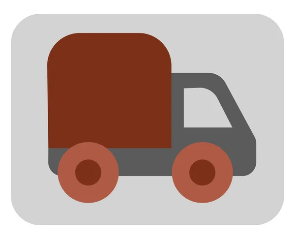 Camion Industriale Illustrazione Icona Vettore Sfondo Bianco — Vettoriale Stock
