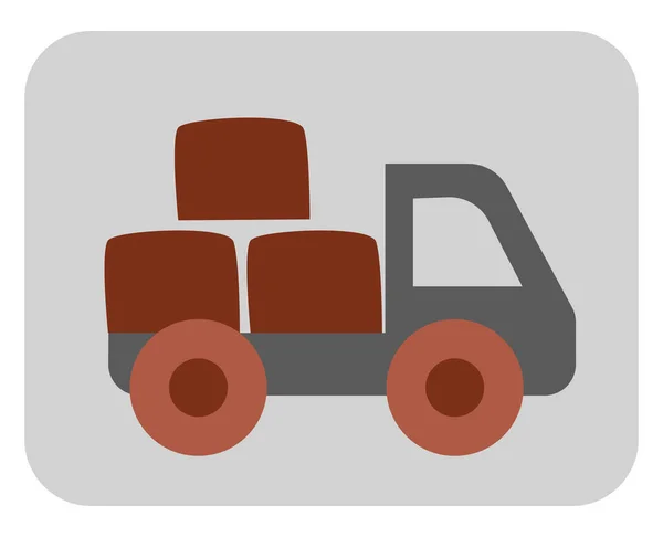 Transport Industriel Illustration Icône Vecteur Sur Fond Blanc — Image vectorielle