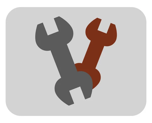 Industrieller Schraubenschlüssel Illustration Oder Symbol Vektor Auf Weißem Hintergrund — Stockvektor