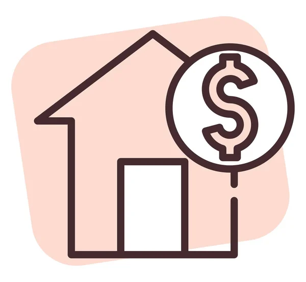 Investimento Hipoteca Ilustração Ícone Vetor Sobre Fundo Branco —  Vetores de Stock
