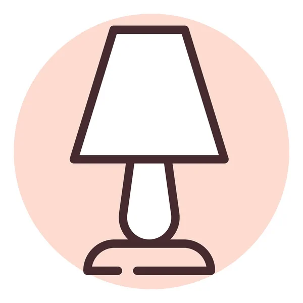 Licht Tafellamp Illustratie Icoon Vector Witte Achtergrond — Stockvector