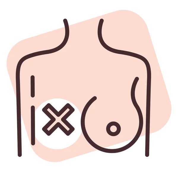 Ιατρικό Στήθος Εικόνα Εικονίδιο Διάνυσμα Λευκό Φόντο — Διανυσματικό Αρχείο