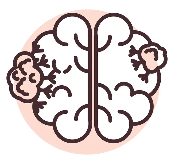 Medische Hersenen Illustratie Icoon Vector Witte Achtergrond — Stockvector