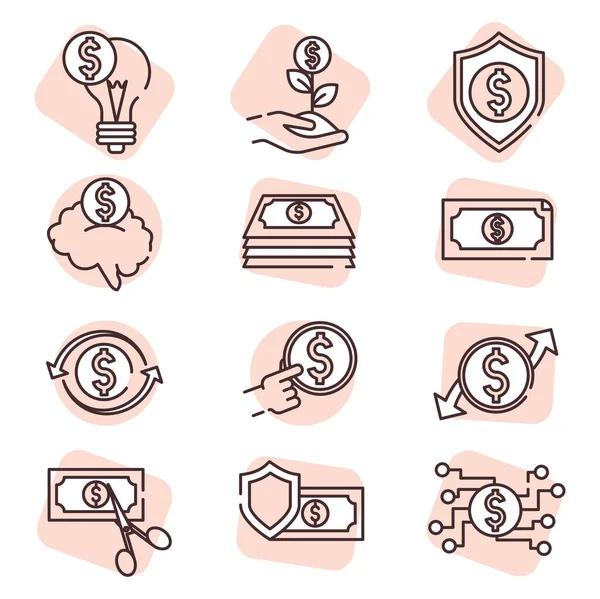 stock vector Money industry, illustration or icon, vector on white background.