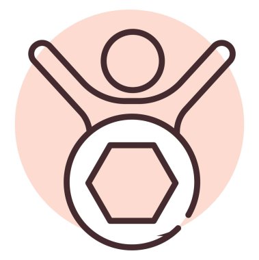 NFT Kişisel, illüstrasyon veya simge, beyaz arkaplan üzerindeki vektör.