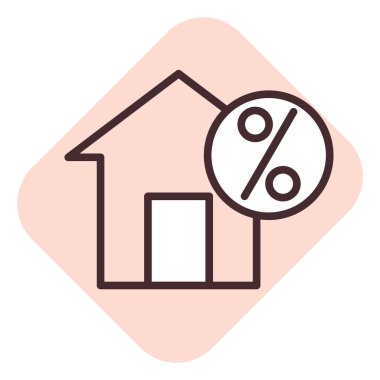 Yüzdelik mortraj, resimleme veya simge, beyaz arkaplan üzerindeki vektör.