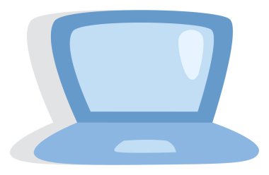 Okul dizüstü bilgisayarı, illüstrasyon veya simge, beyaz arkaplan üzerindeki vektör.