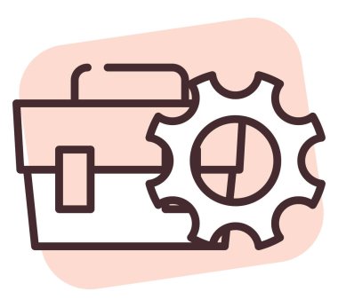 Takım çalışması organizasyonu, illüstrasyon veya simge, beyaz arkaplan üzerinde vektör.