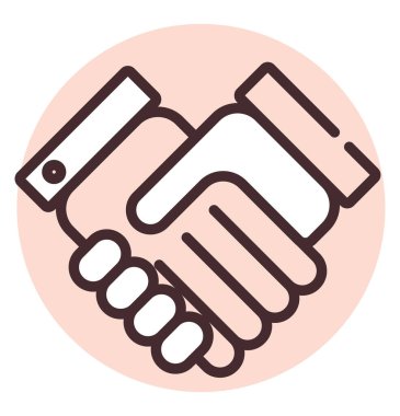 Takım çalışması işbirliği, illüstrasyon veya simge, beyaz arkaplan üzerindeki vektör.