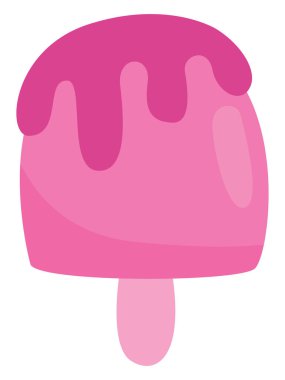 Tatil dondurması, illüstrasyon veya simge, beyaz arkaplanda vektör.