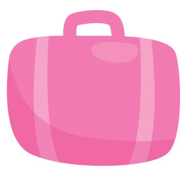 Tatil çantası, illüstrasyon veya simge, beyaz arkaplanda vektör.