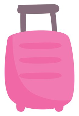 Tatil çantası, illüstrasyon veya simge, beyaz arkaplanda vektör.