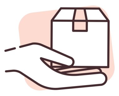 Çevrimiçi sevkiyat teklifi, illüstrasyon veya simge, beyaz arkaplan üzerindeki vektör.