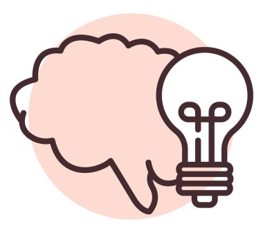 İnsan iş fikri, illüstrasyon veya simge, beyaz arkaplan üzerindeki vektör.