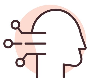 İnsan kişiliği, illüstrasyon veya simge, beyaz arkaplan üzerindeki vektör.