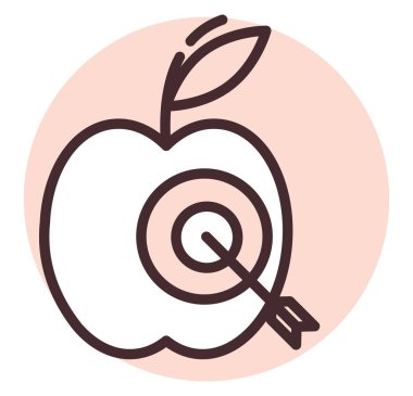 İnsanların iş hedefi, illüstrasyon veya simge, beyaz arkaplan üzerindeki vektör.