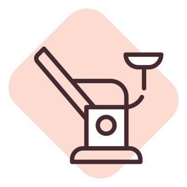 Hamilelik jinekolojisi, illüstrasyon veya simge, beyaz arkaplan üzerindeki vektör.