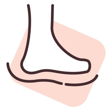 Protez bacak, illüstrasyon veya simge, beyaz arkaplan üzerindeki vektör.