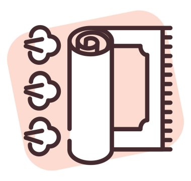 Arındırma tozu, illüstrasyon veya simge, beyaz arkaplan üzerindeki vektör.