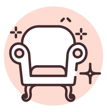 Arındırma kuru temizleme, illüstrasyon veya simge, beyaz arkaplan üzerindeki vektör.