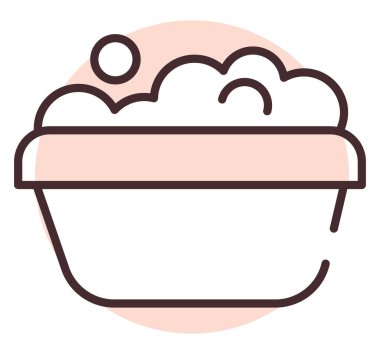 Temizlik işleri, illüstrasyon veya simge, beyaz arkaplan üzerindeki vektör.