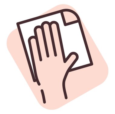 Temizlik, illüstrasyon veya simge, beyaz arkaplan üzerindeki vektör.