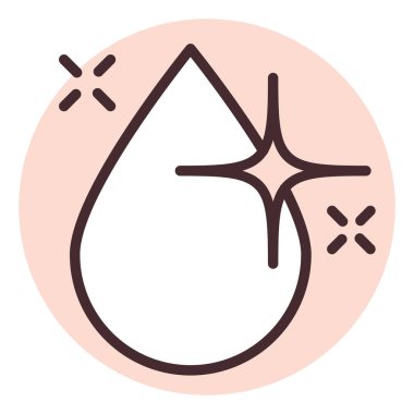 Temizlik hizmeti bırakma, illüstrasyon veya simge, beyaz arkaplan üzerindeki vektör.