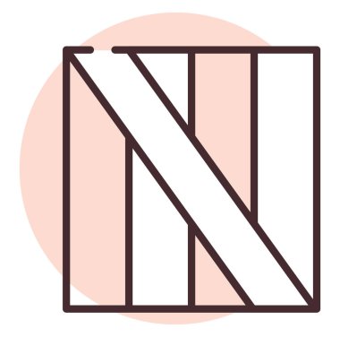 Shimpment sevkiyat kutusu, illüstrasyon veya simge, beyaz arkaplan üzerindeki vektör.