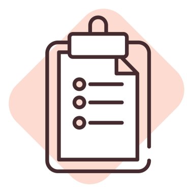 Shimpment kontrol listesi, illüstrasyon veya simge, beyaz arkaplan üzerindeki vektör.