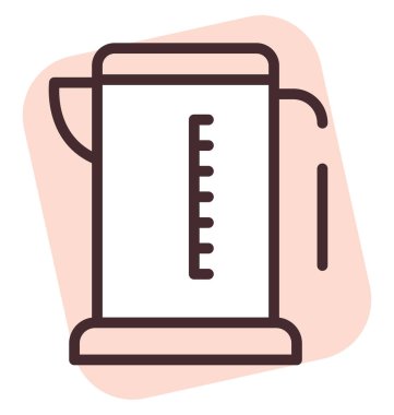 Teknoloji ısıtıcısı, illüstrasyon veya simge, beyaz arkaplan üzerindeki vektör.